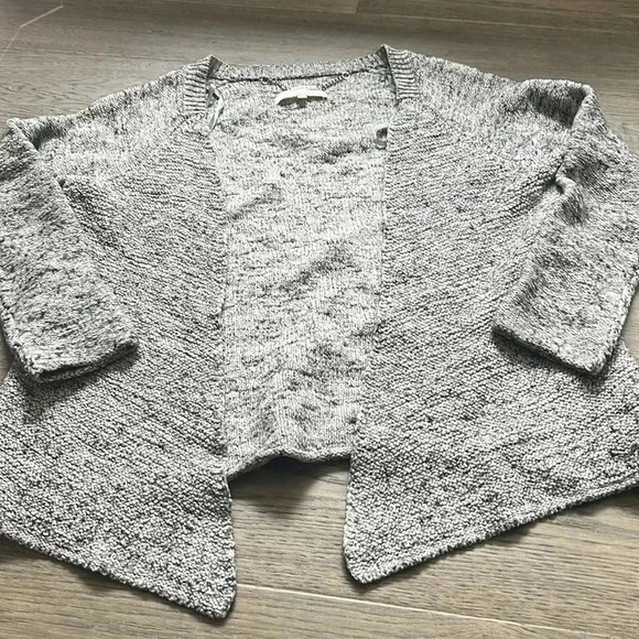 Monk & Lou | Grey cotton and wool blend knit cardigan - Picture 2 of 10